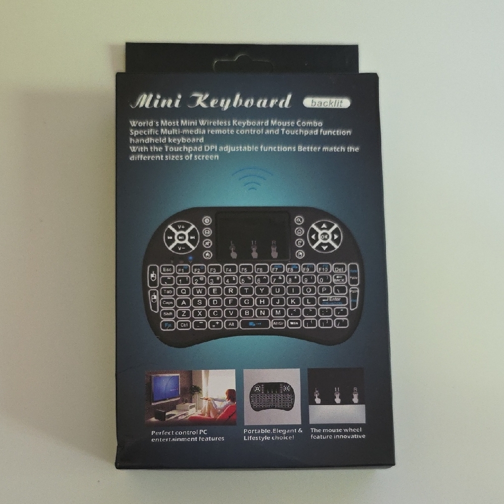 Mini Handheld Backlit Keyboard Mouse Combo Touchpad Function